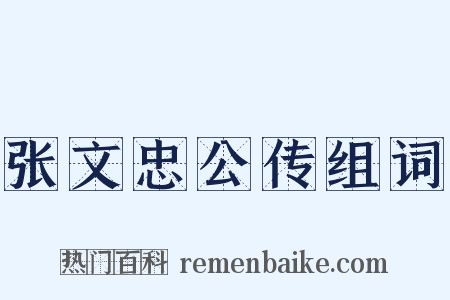张文忠公传组词是什么意思的图片